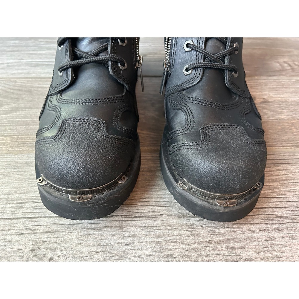 Harley-Davidson El Paso Mens Black Leather Riding Boots D91642 Size 9.5 M - Picture 6 of 9